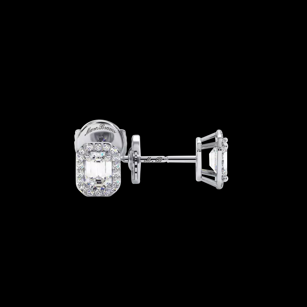 BOUCLES D'OREILLES SERTIES GRIFFES FERMOIR ALPA ENTOURAGE EMERAUDE 202412271394